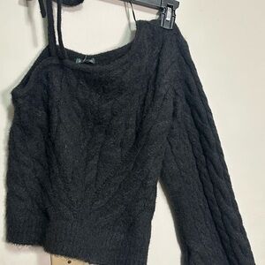 Wild Fable Off-the-Shoulder Black Sweater